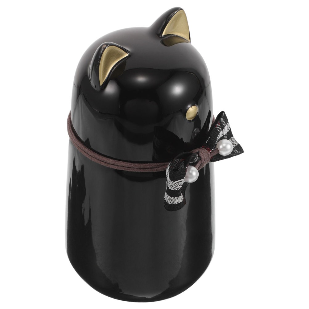 Decorative Black Cat Funeral Urn Ceramic Keepsake Box for Pet Ashes Storage