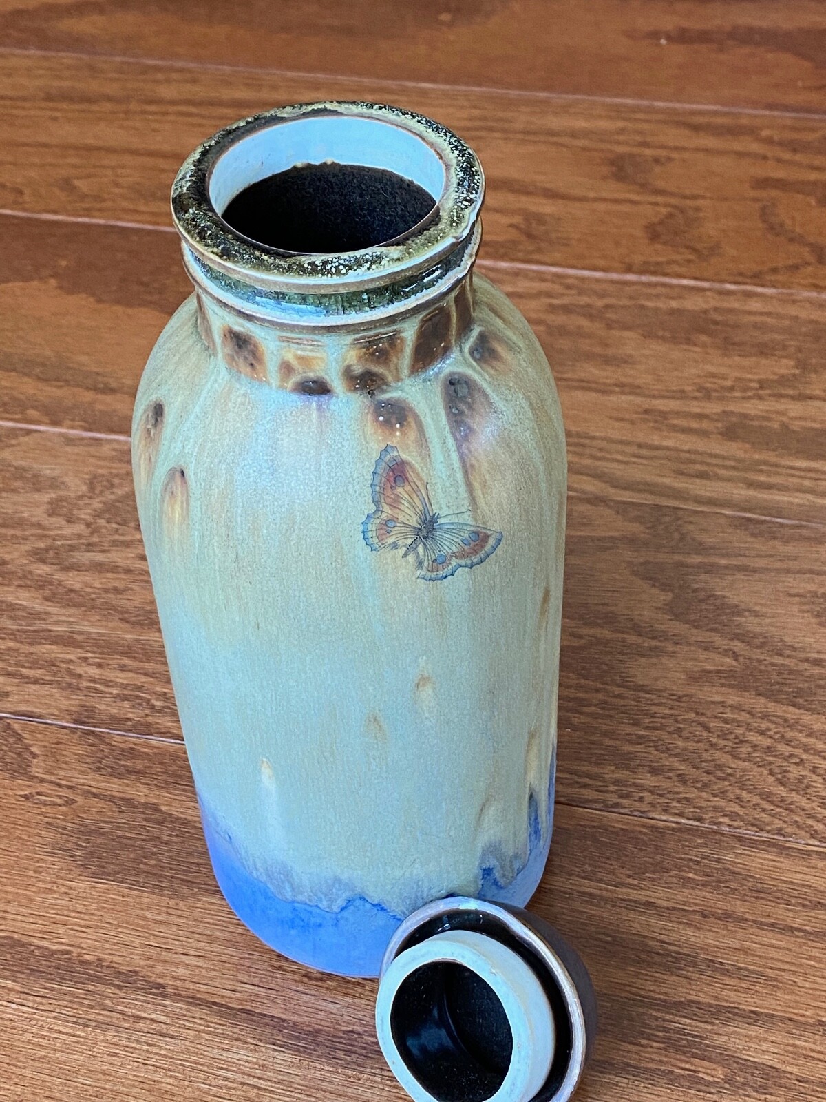 UNIQUE Handmade / painted Ceramic Cremation Urn for Pet – Vintage