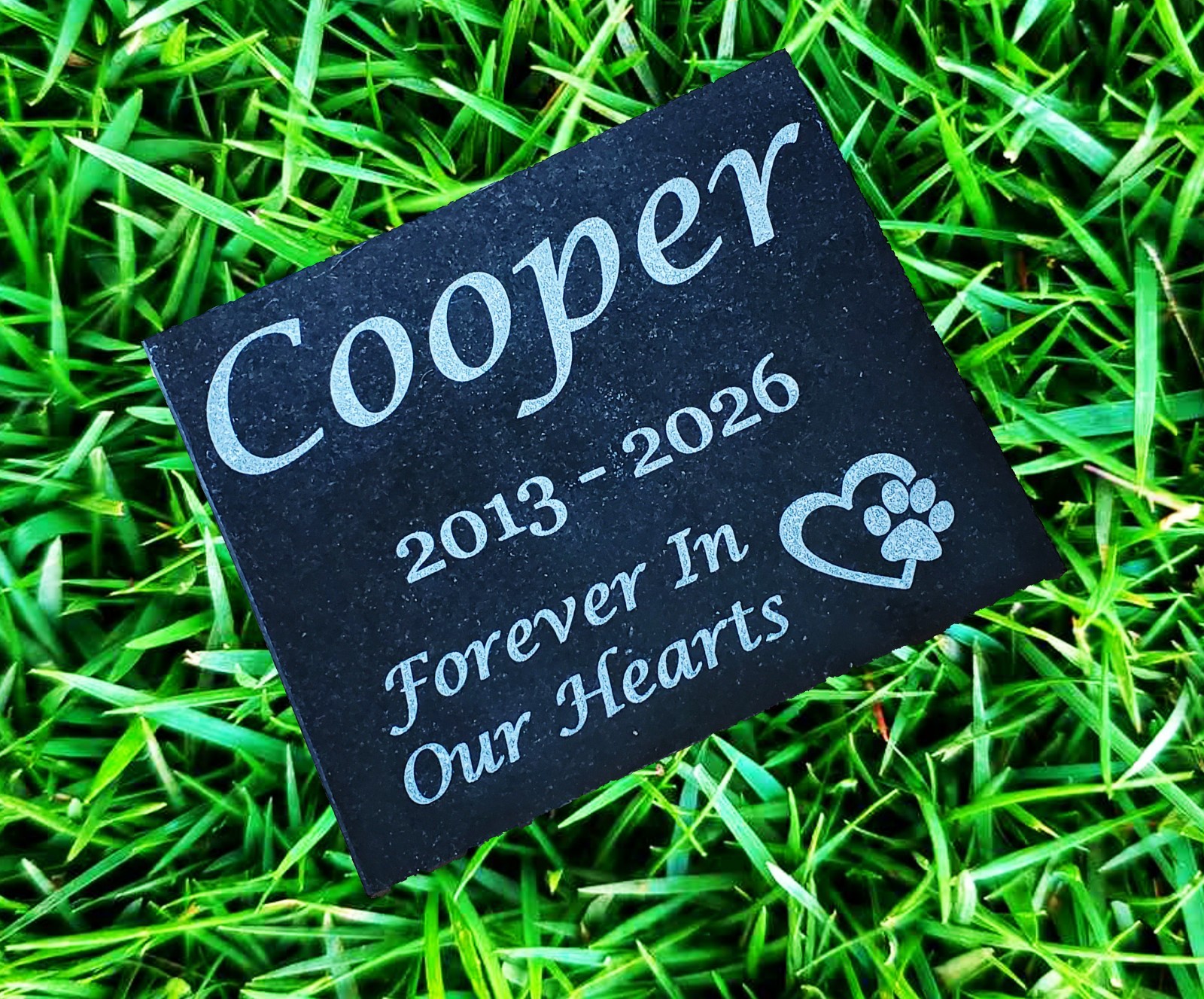 Granite Dog or Cat Pet Memorial Burial Grave Stone Garden Headstone Marker A3