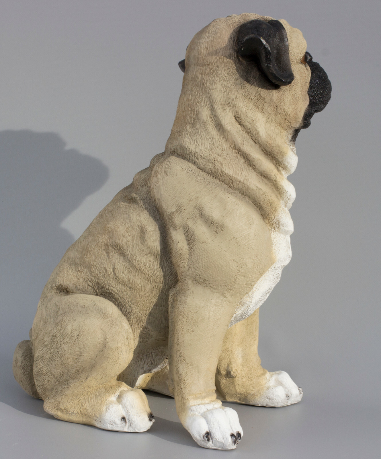 Pug Dog Urn For Pet Ashes Cremation Memorial Statue Animal Grave Decor Outdoor