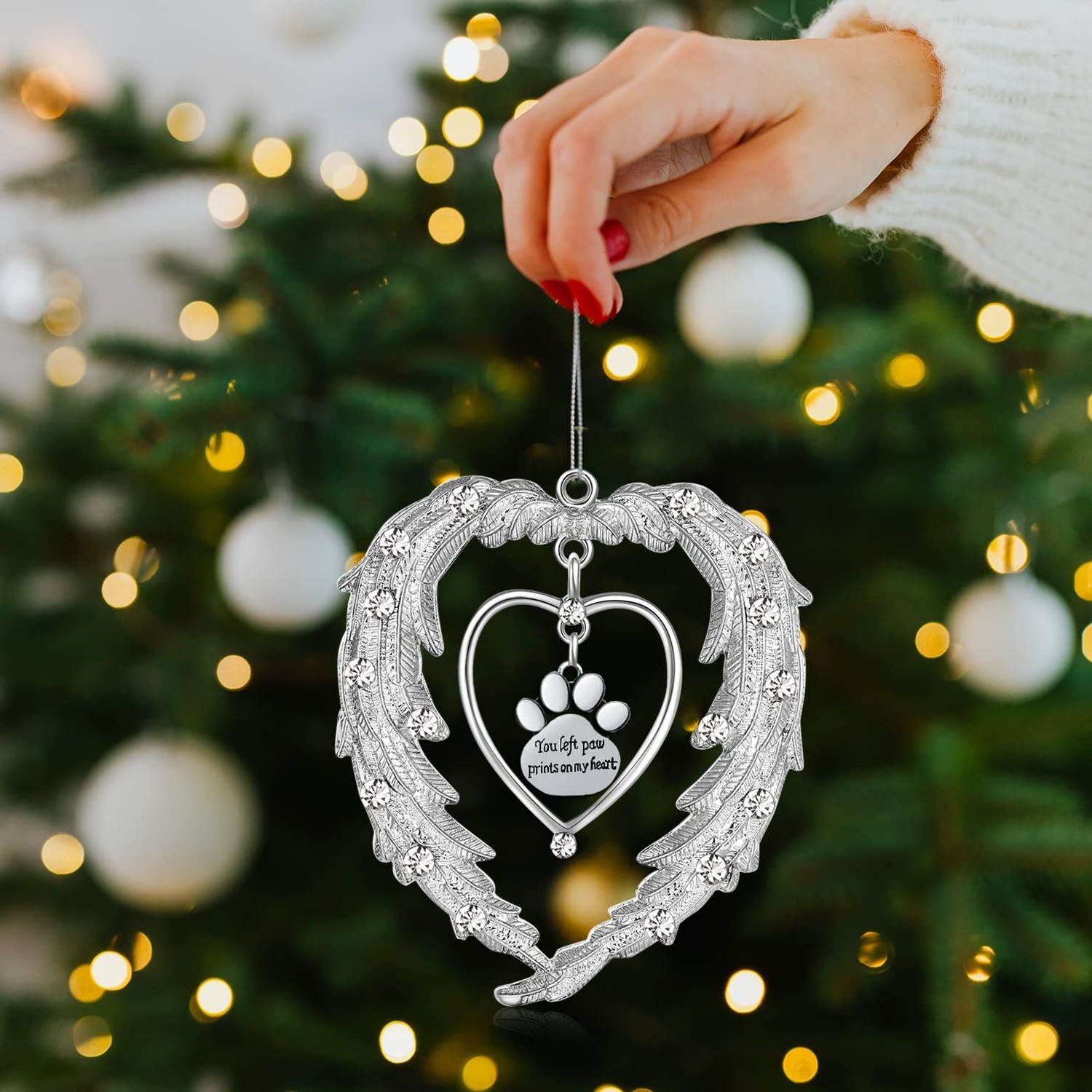 Pet Memorial Christmas Ornaments, Angel Wings Dog Remembrance Gift, Pet Memor…