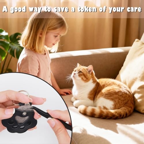 3 Pack Pet fur Keepsake DIY Cat Hair Keychain Kit Customization Memorial Gift