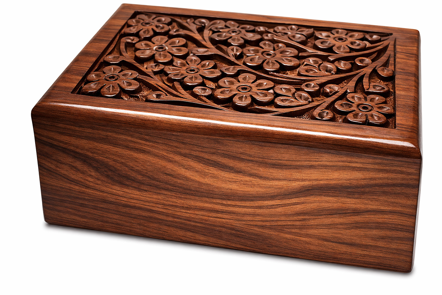 Handmade Wooden Cremation Urn Large Funeral Memorial Casket Box for Ashes