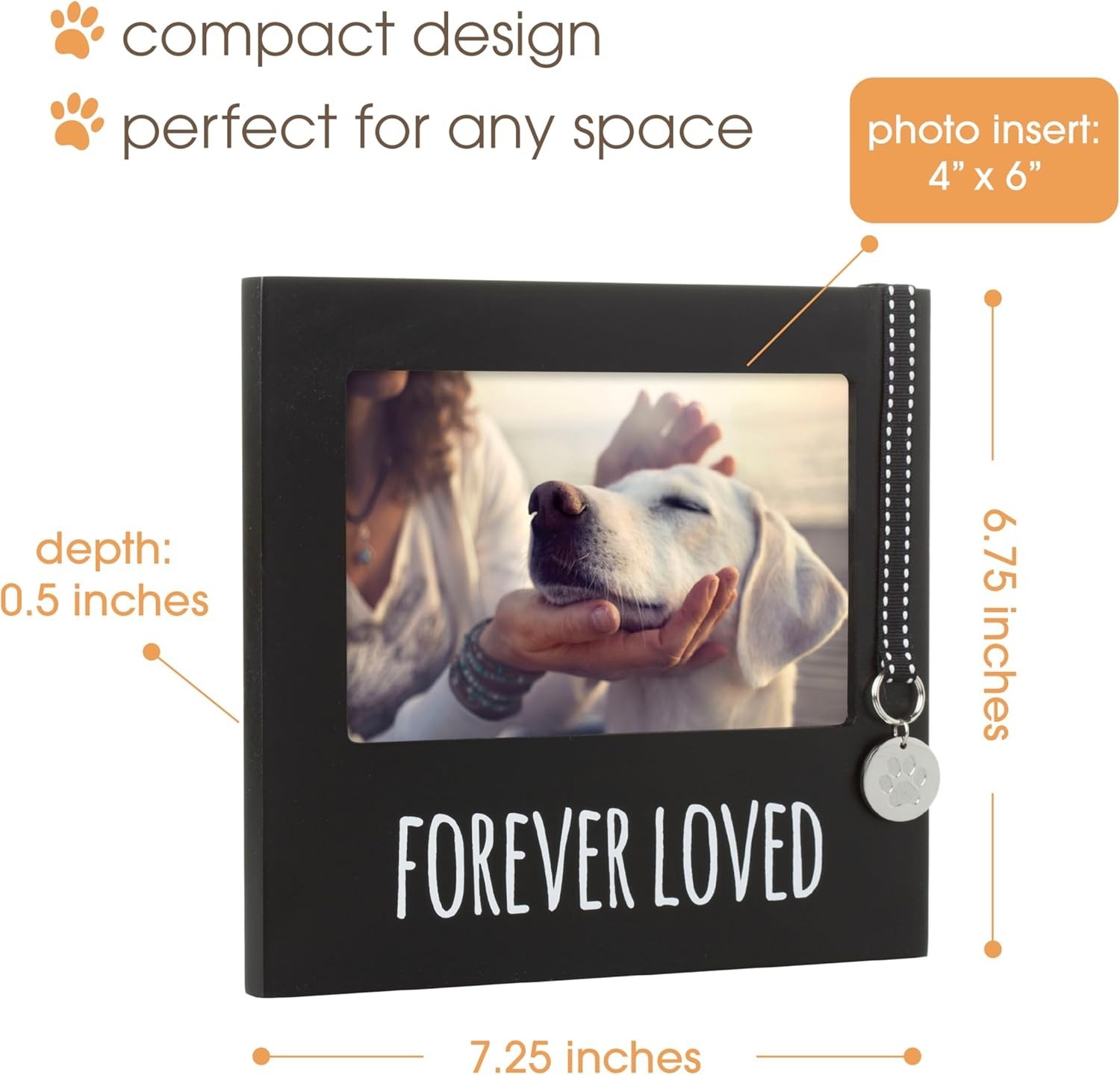 Dog Memorial Picture Frame, Pet Sentiment Memorial Gifts for Loss of Dog, Pet