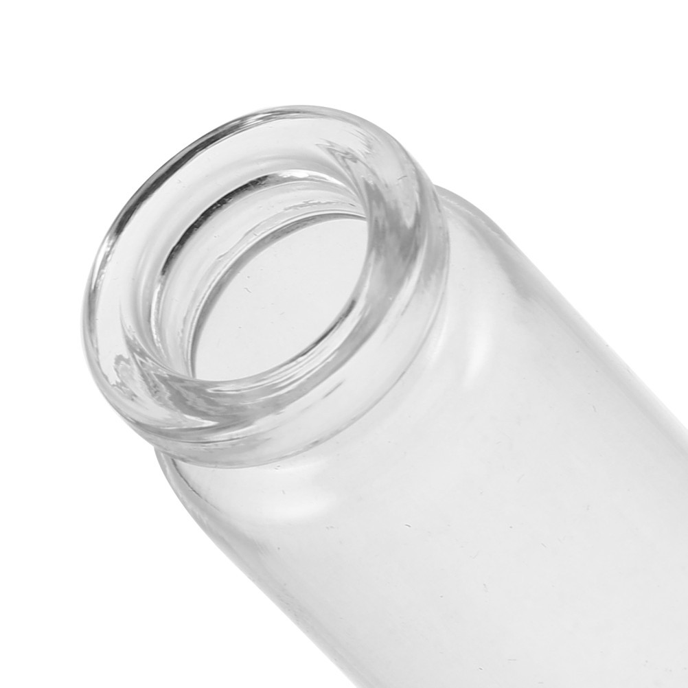 2Pcs Transparent Glass Bottles with Wood for Pet Hair Storage and Memorial