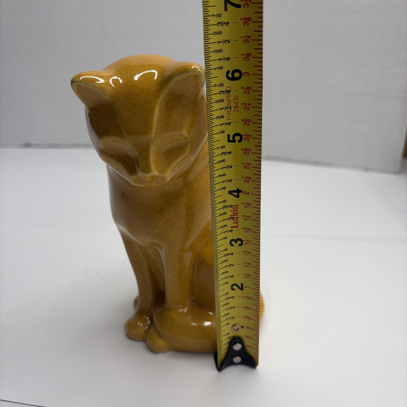 Neko Style Yellow Amber Ceramic Cat Urn Sitting Cat Urn For Ashes AE Stopper