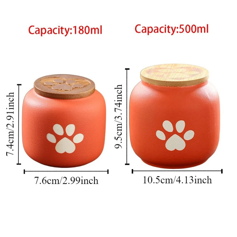 Cute Ceramic Pet Urn Memorial Ashes Box with Lid Moisture Proof