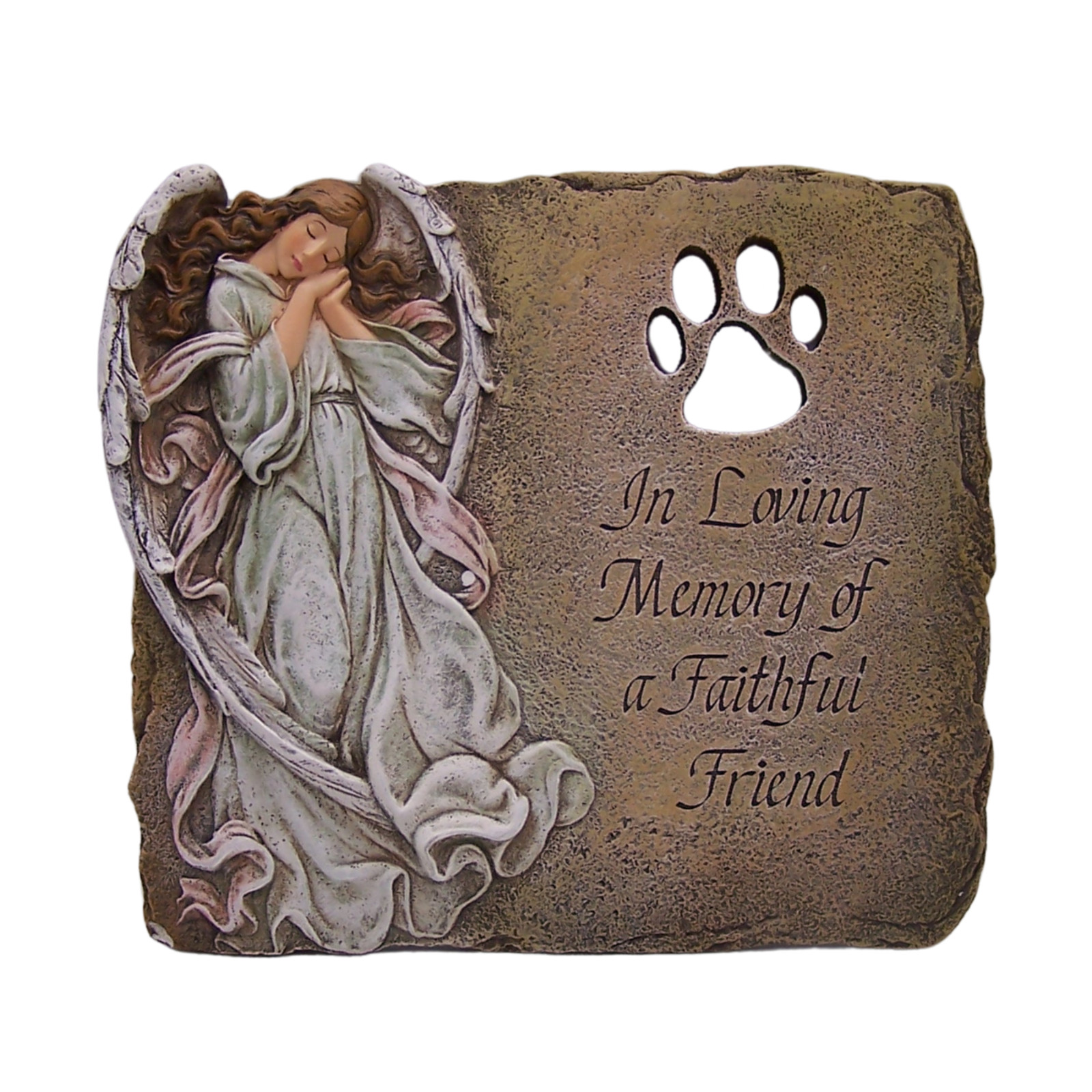 Pet Memorial Garden Stone/Plaque with Verse in Loving Memory, 9 Inches