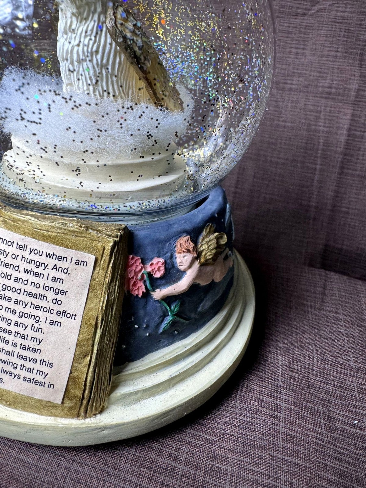 Pet Memorial Music Globe Rainbow Bridge Angel Dog Sympathy Gift
