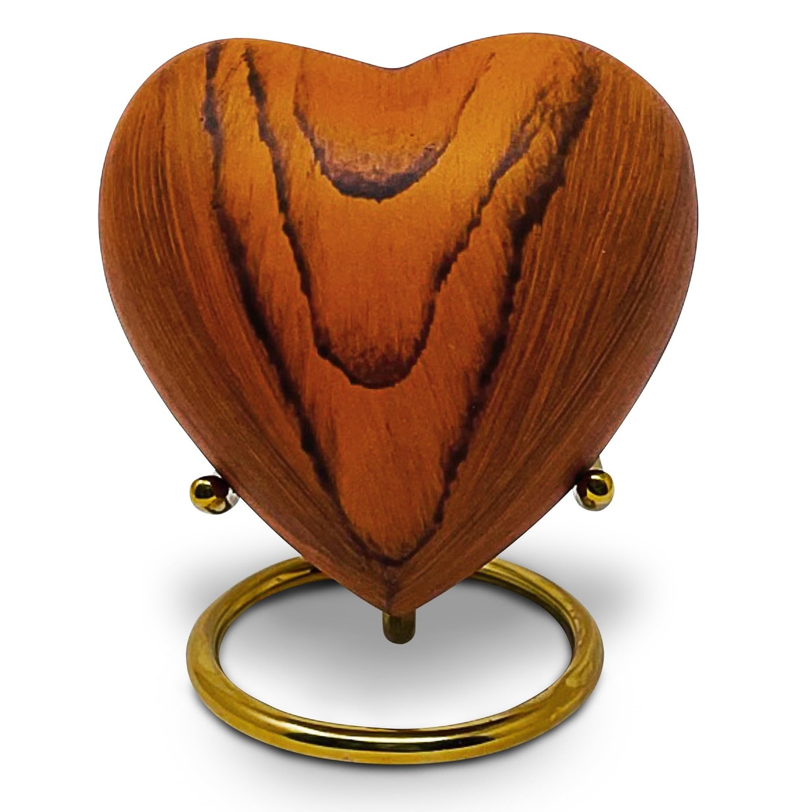Small Urns for Ashes Keepsake Heart – Mini Wood Grain Cremation Urn for Male …