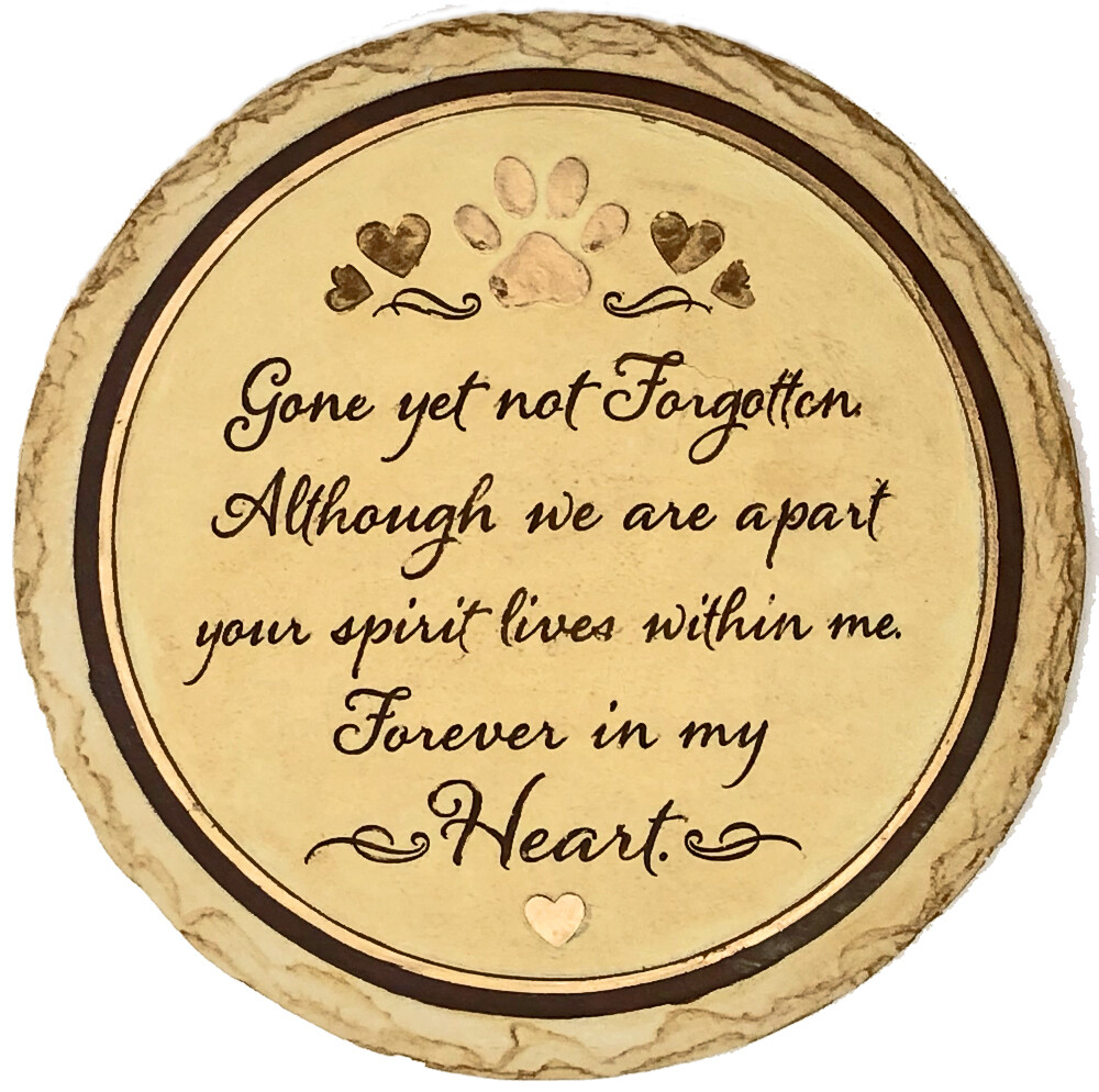 Evergreen 12” Round Pet Memorial Stepping Stone NIB