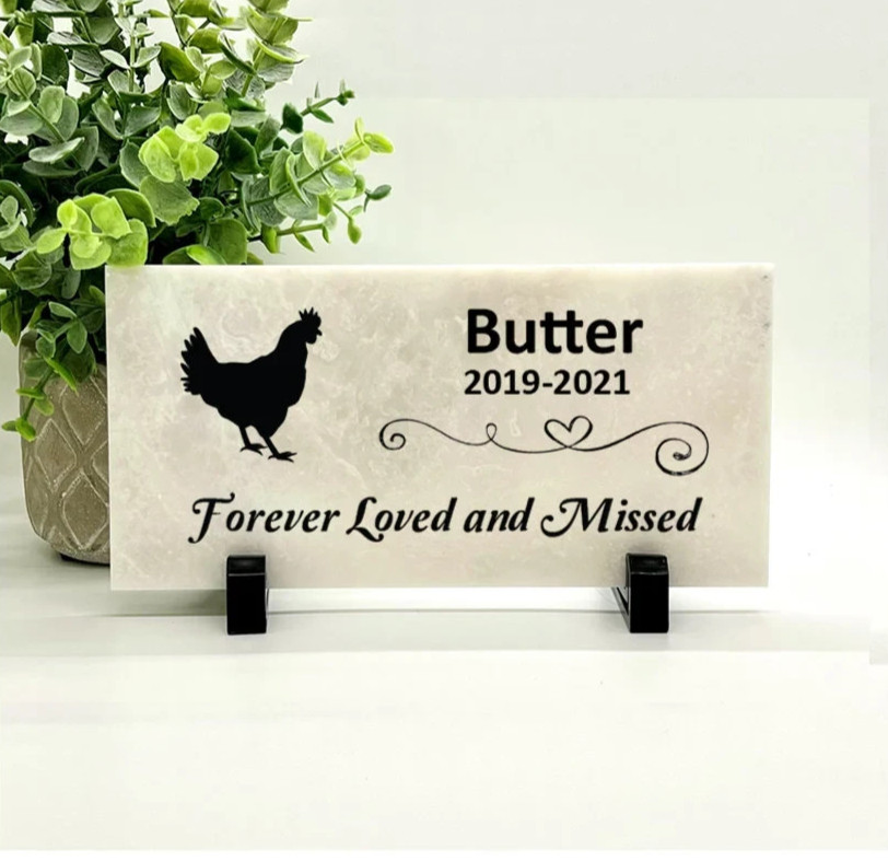 Chicken Memorial – Personalized Pet Memorial Stone – Chicken Loss sympathy Gift