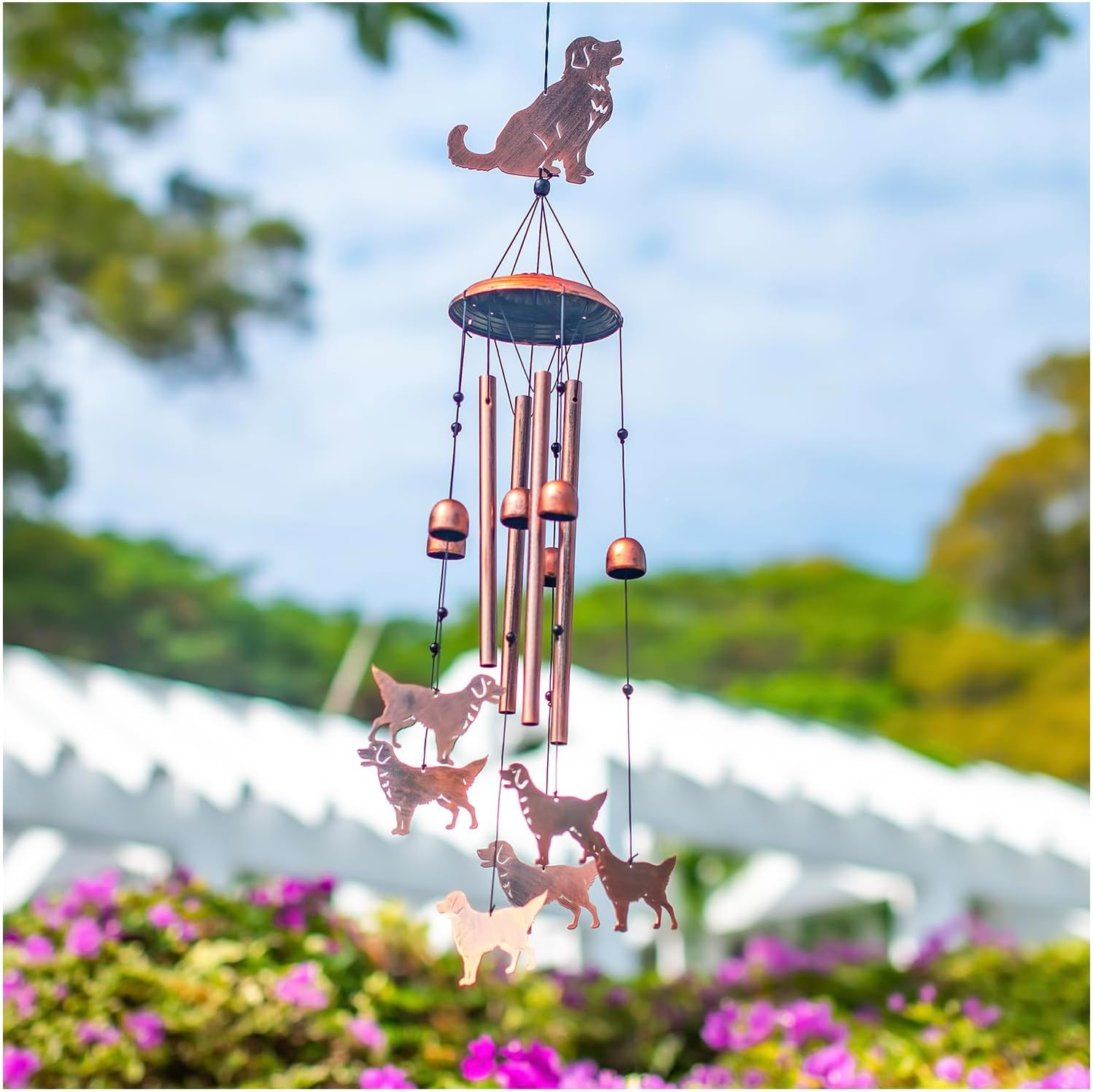 Golden Retriever Dog Wind Chimes for Outside,Dog Gifts for Women Men/Memorial Gi