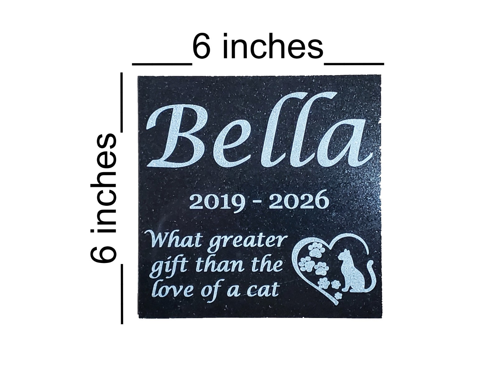 Cat Loss Grave Marker Headstone Garden Pet Memorial Burial Stone Plaque d11
