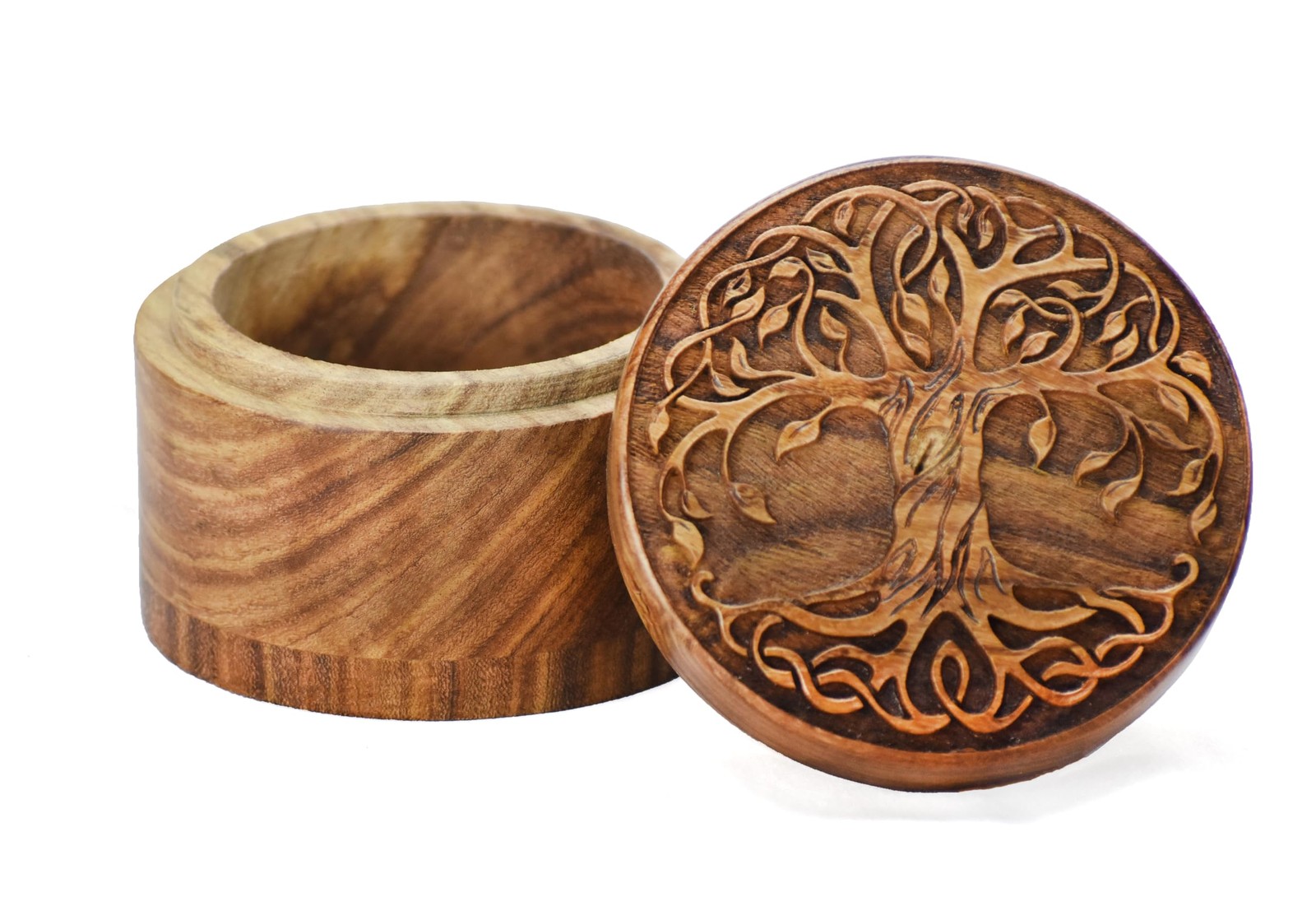 Small Wooden Urn for Human & Pet Ashes – Handcrafted Tree Small, Design
