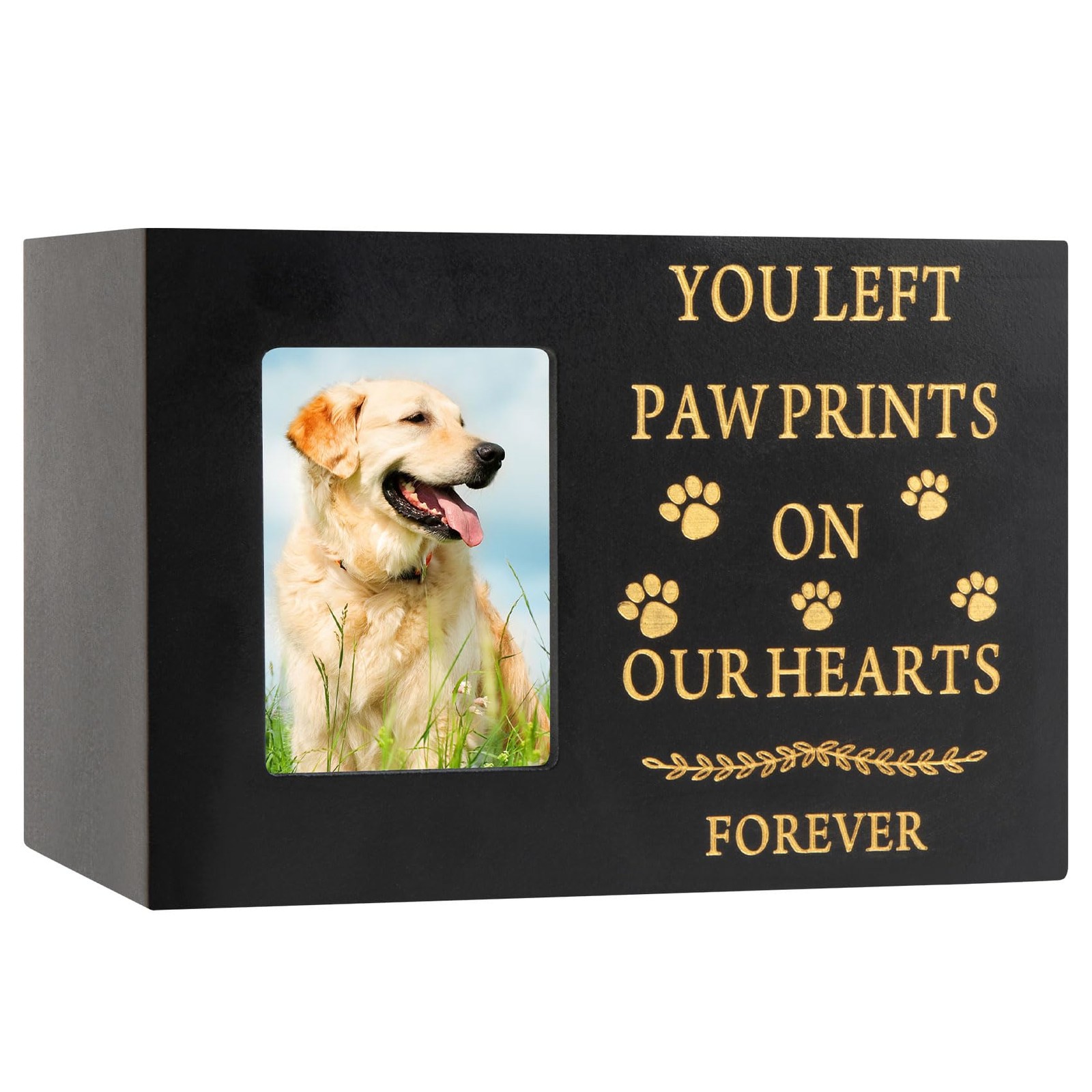 Mrouen Pet Urns For Dog Or Cat Ashes Wooden Pet Memorial Urns Photo Frame Pet