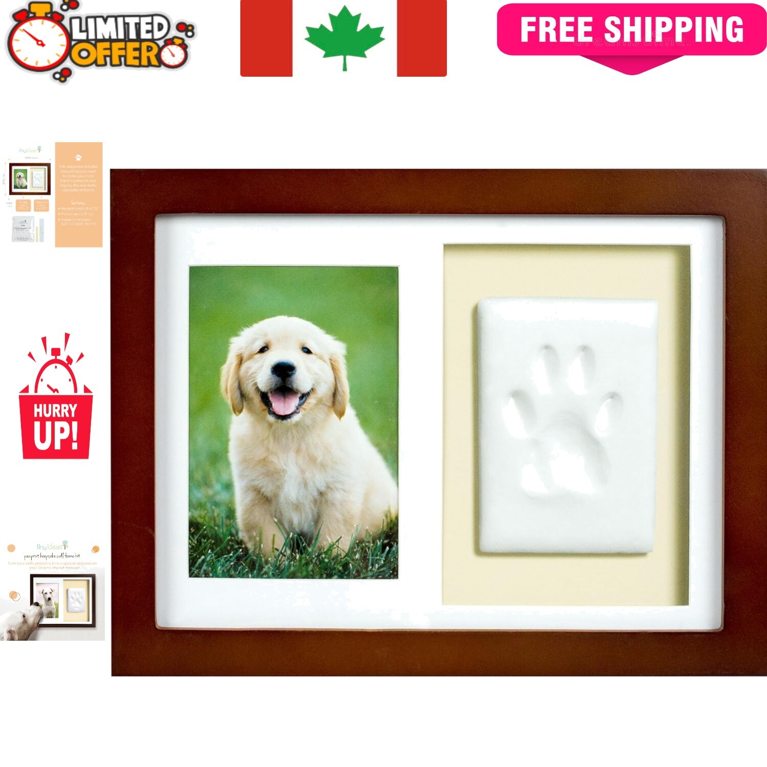 Non-Toxic Paw Print Keepsake Kit – Wall-Mounted Design for Lasting Pet Memories