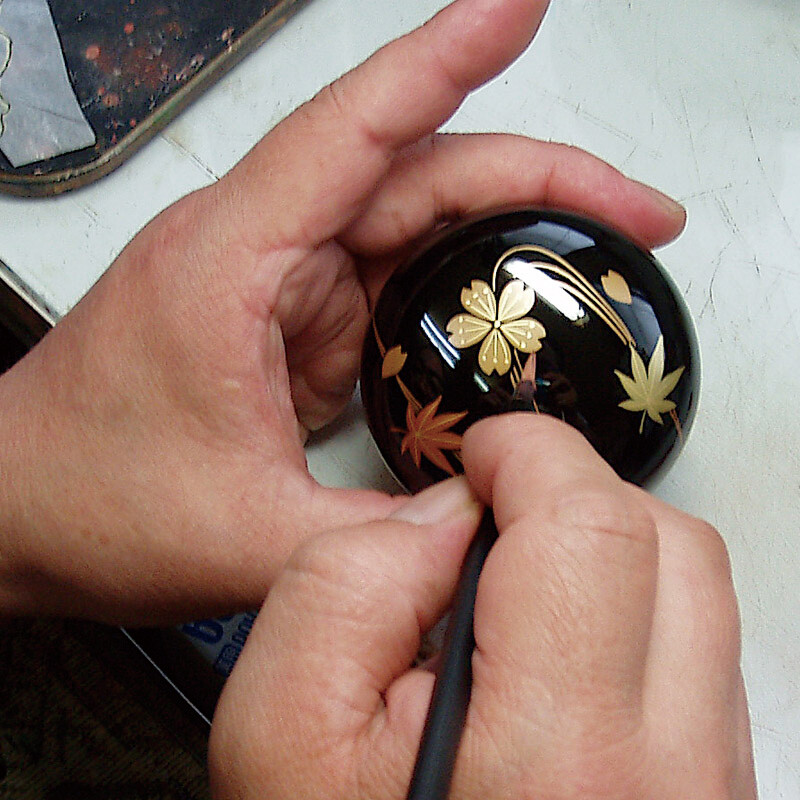 Makie Awase Beauty of the Four Seasons Small Keepsake Urn for Human Ashes