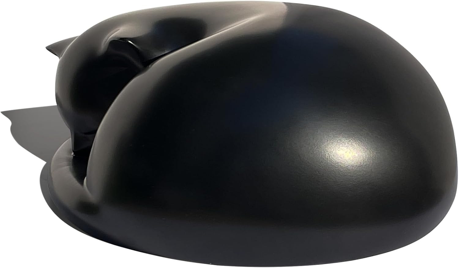 Cat Urn, Black Resin, Sleeping Kitty Pet Memorial Keepsake Funeral Urn for Cats