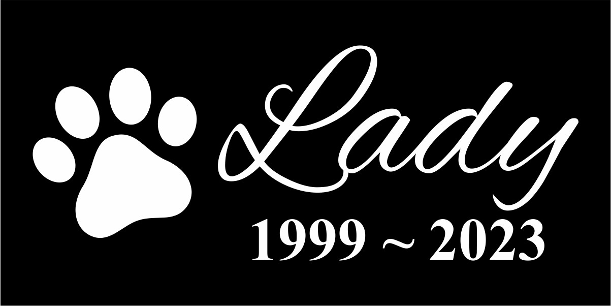 6″ x 3″ ENGRAVED Name & Date Pet Memorial GRANITE Grave Marker Stone