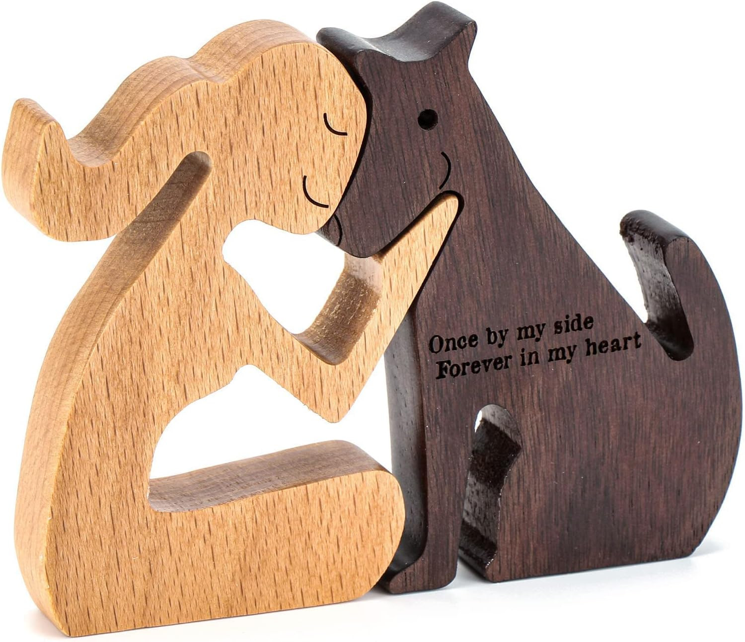 Dog Memorial Gifts for Women – Wooden Carving, Gifts for Loss of Dog – Once by M