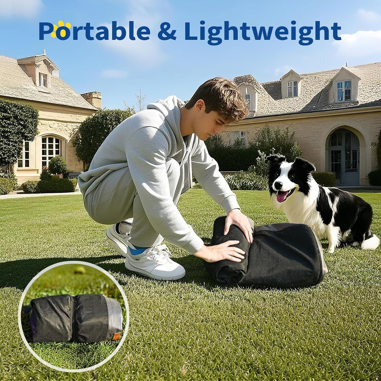 Inflatable Dog Bed Waterproof Portable Pet Mat Indoor Outdoor Travel