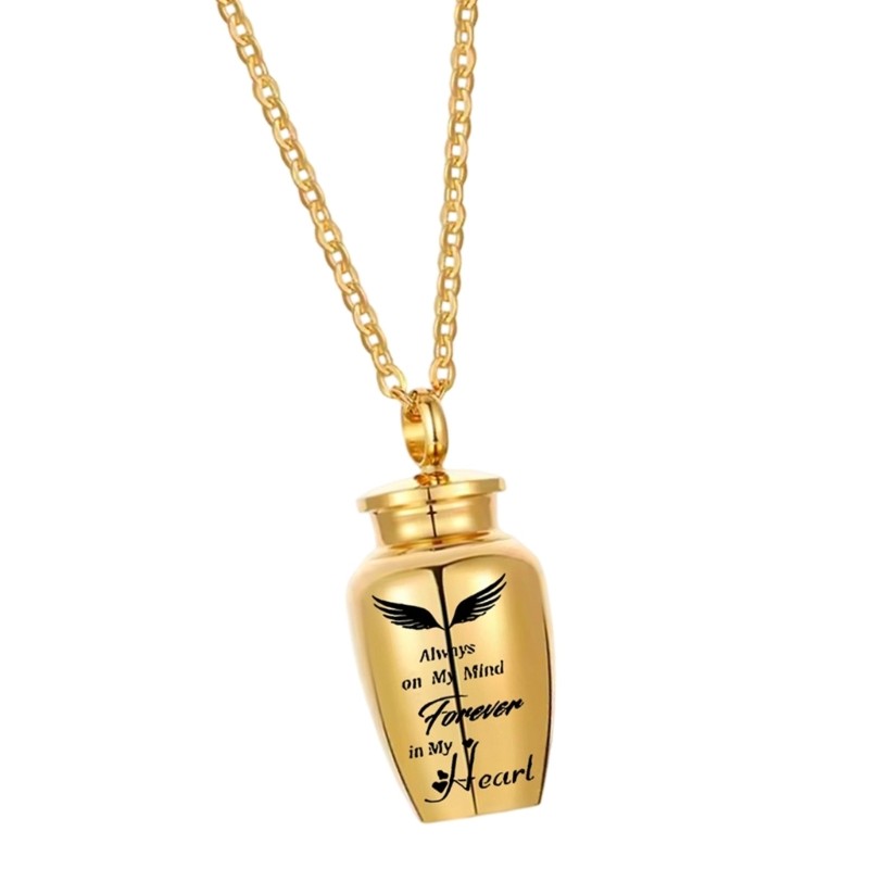 Pet Cremation Jewelry for Dog Cats Ashes Pet Urn Necklace Jar Urns Pendants