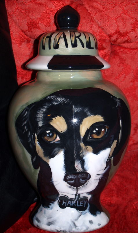 Custom ceramic memorial Pet URN DOG cremation all types of breeds Unique medium