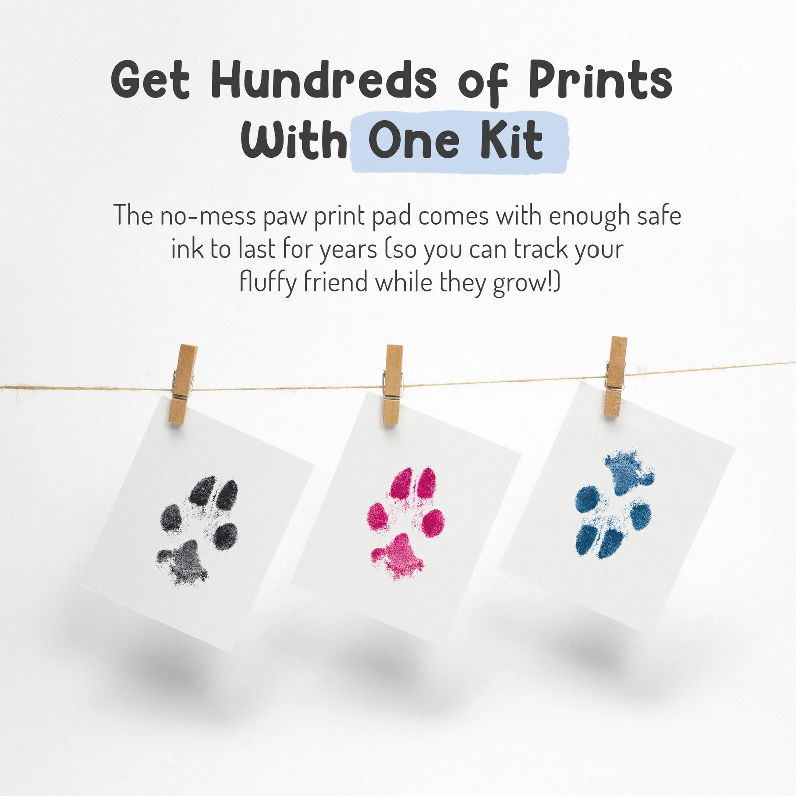 Pet Paw Print Kit – Paw Print Pad – Non Toxic Ink Pad for Pets – Cats & Dogs