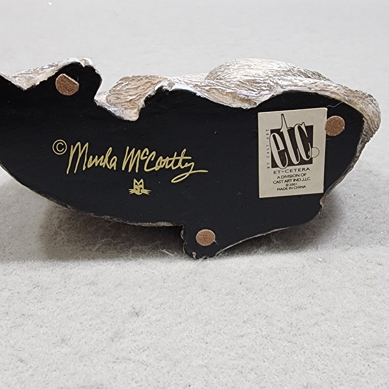 Sleeping Cat Figurine Commemorate Pet Tribute Memorial Statue Marsha McCarhty
