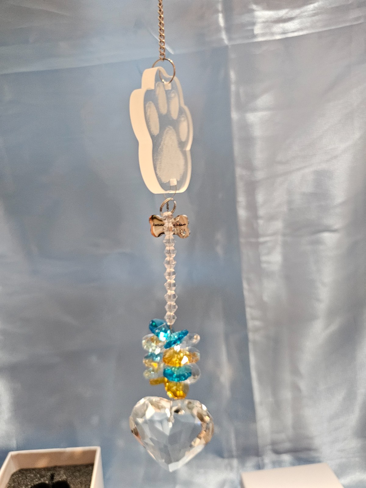 JASGARDE PET MEMORIAL SUNCRATCHER PET LOSS DOG PAW MEMORIAL GIFT WITH BOX – NEW