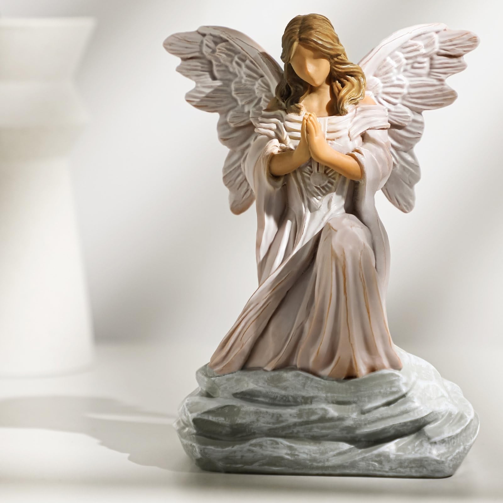 Guardian Angel Statue with Praying Hands – Sympathy, Remembrance, Healing, an…