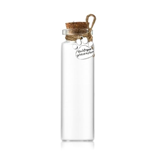 Hair Locket Keepsake for Pet Glass Vial – 1 PACK – Ashes or Cat Jar