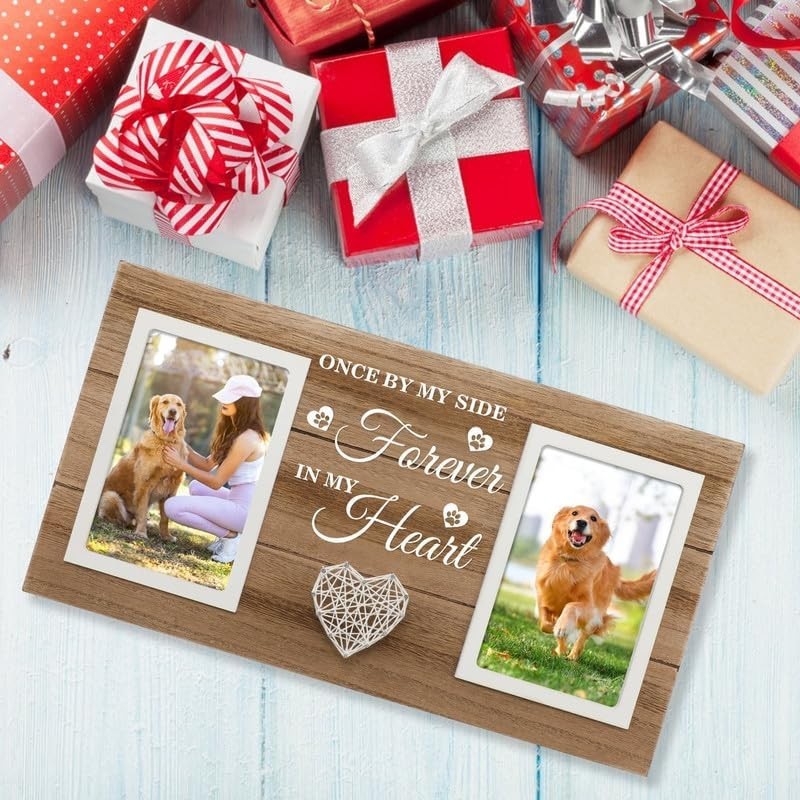 Dog Memorial Picture Frame, Pet Dog Memorial Gifts for Loss of Dog, Passed Aw.