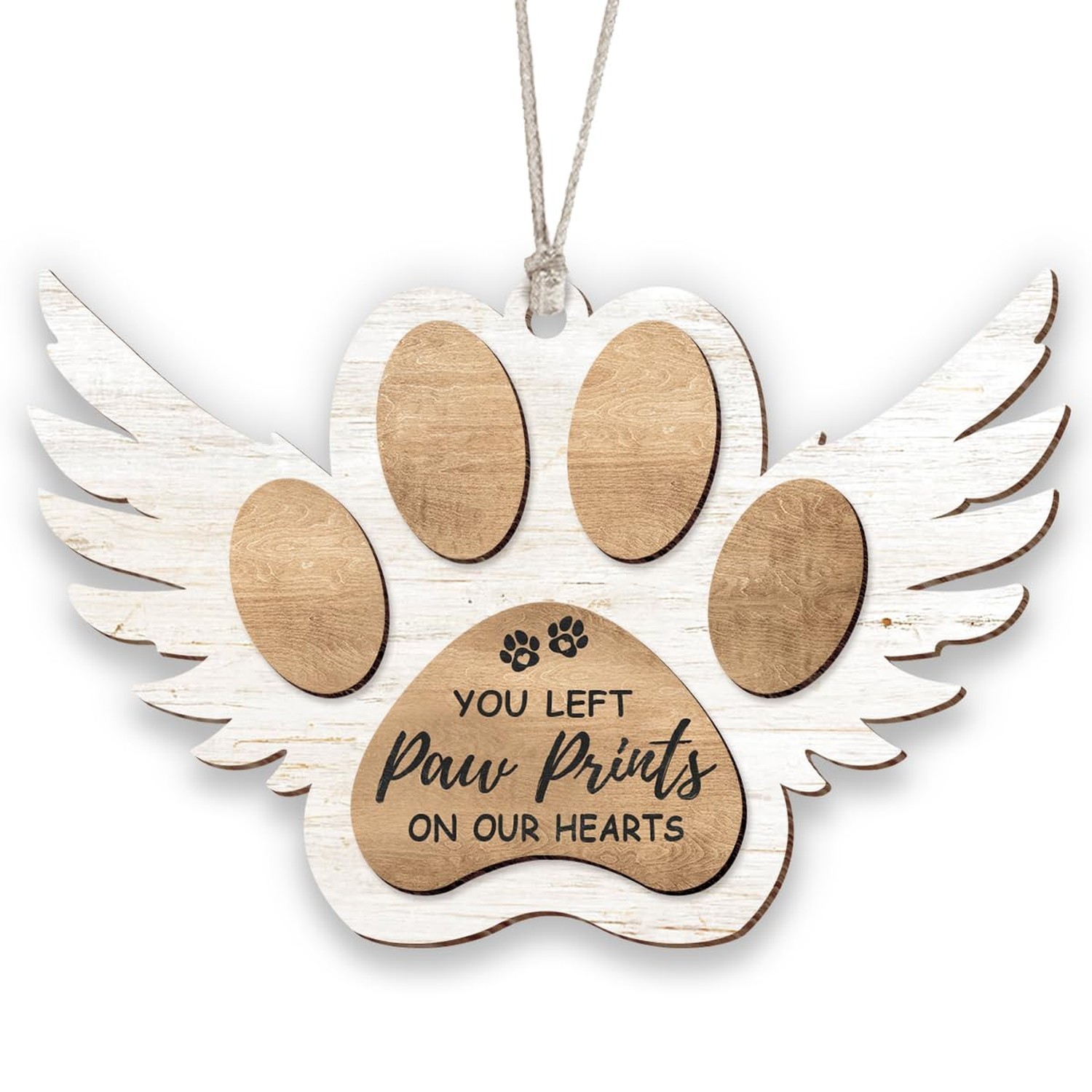Pet Memorial Ornament, White Christmas Decor, Gifts for Loss of Dog, Angel Wi…
