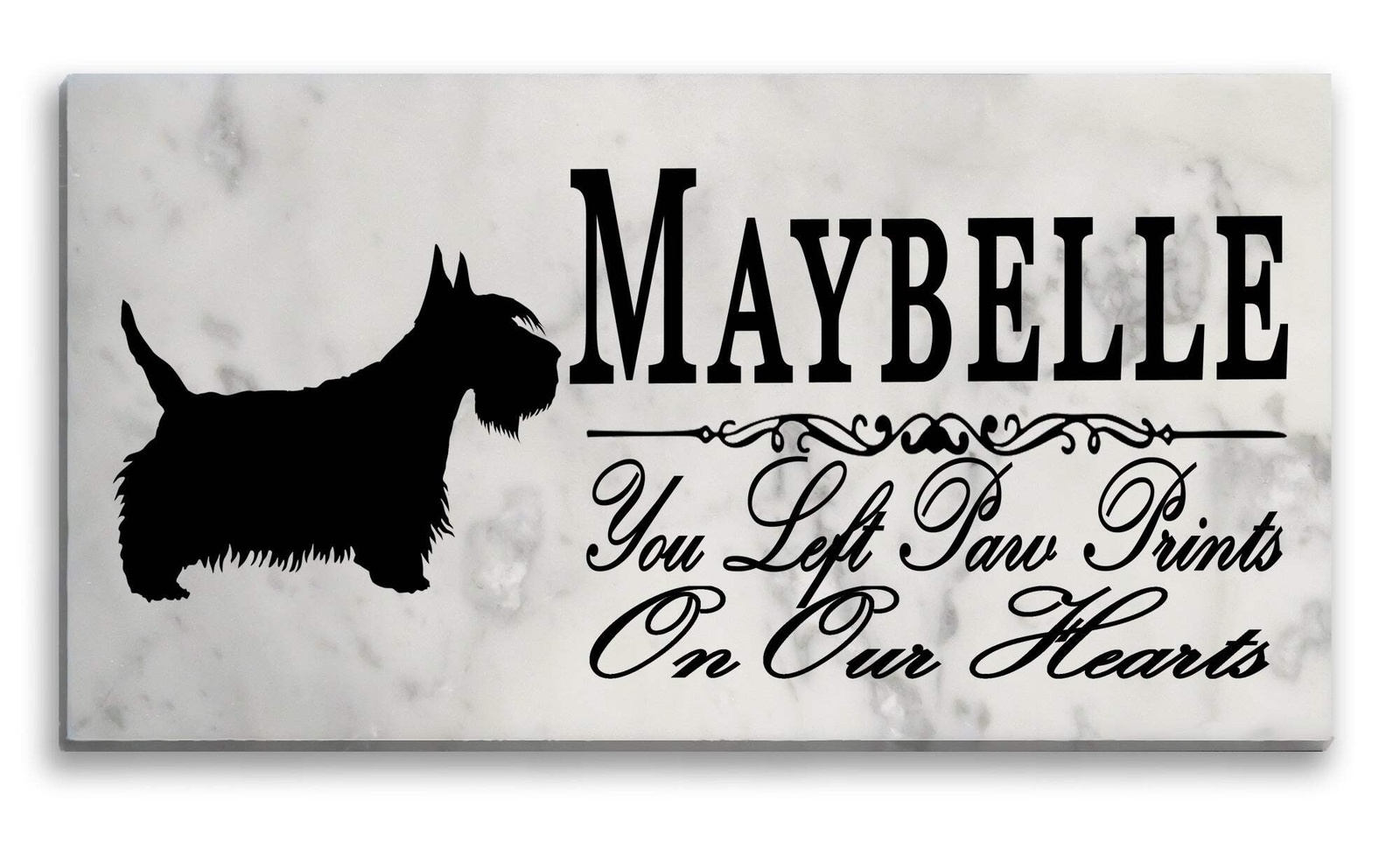 Scottie Memorial Stone Personalized Scottish Terrier Dog Garden Plaque Grave Mar