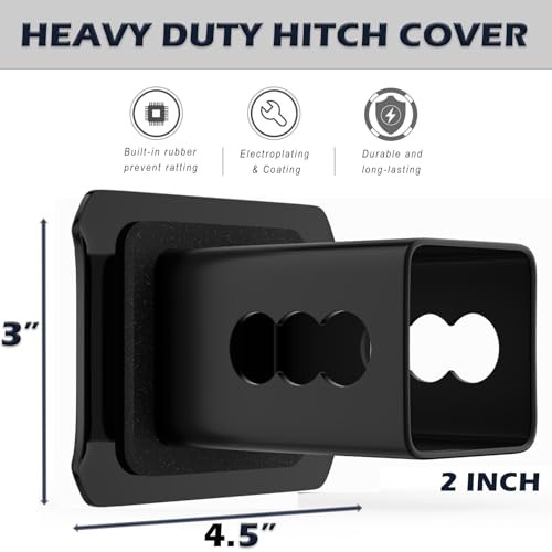 2″ Hitch Cover for 2 Inch Receivers (with 5/8″ Pin Diameter Dog Paw Print)