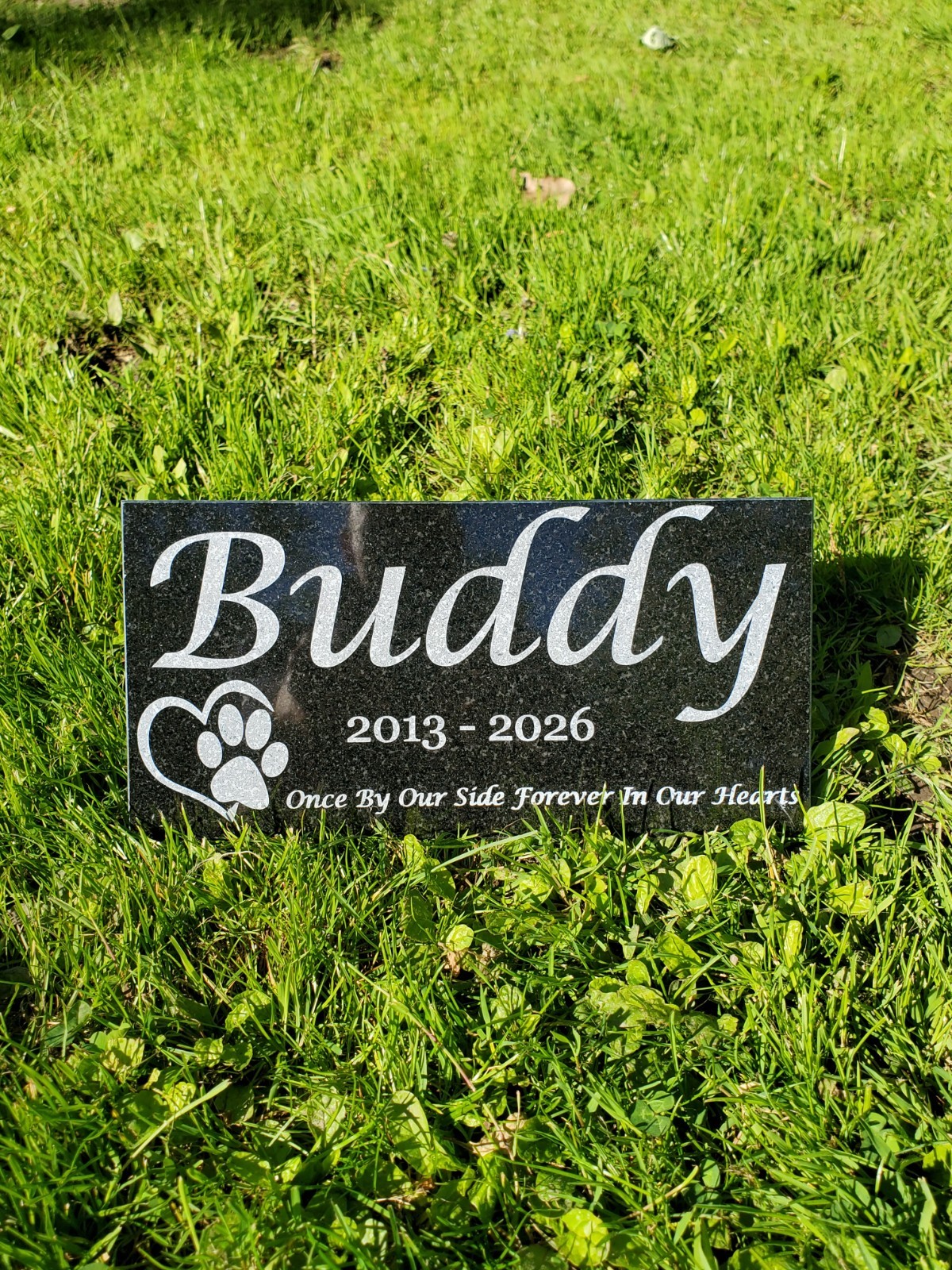 Pet Memorial Stone Grave Marker Headstone Custom Granite Plaque Dog Cat Loss t23