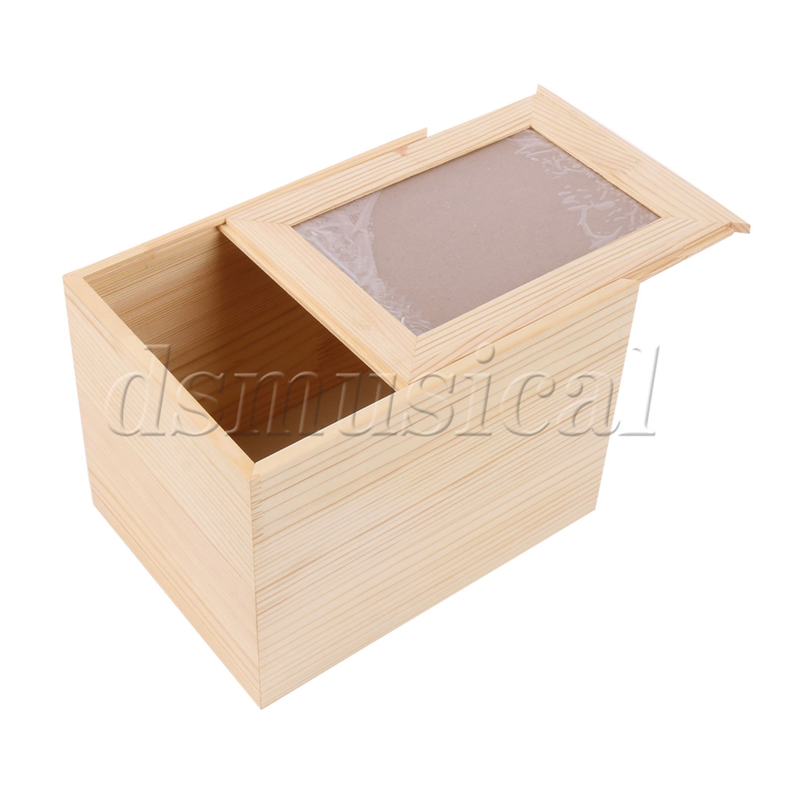 Natural Wood Pet Urn w/ Photo Frame 6.3″ x 6.3″ x 8.66″ for Cremation