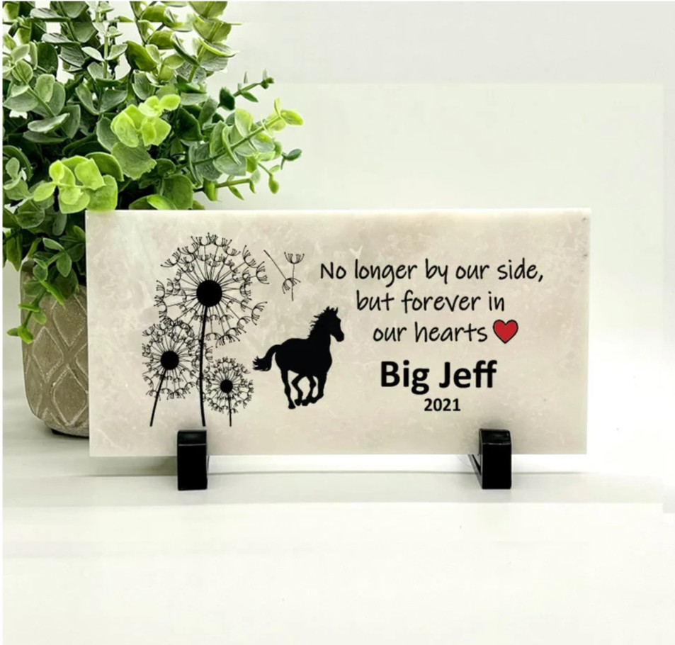 Horse Memorial – Personalized Pet Memorial Stone – Horse Loss sympathy Gift