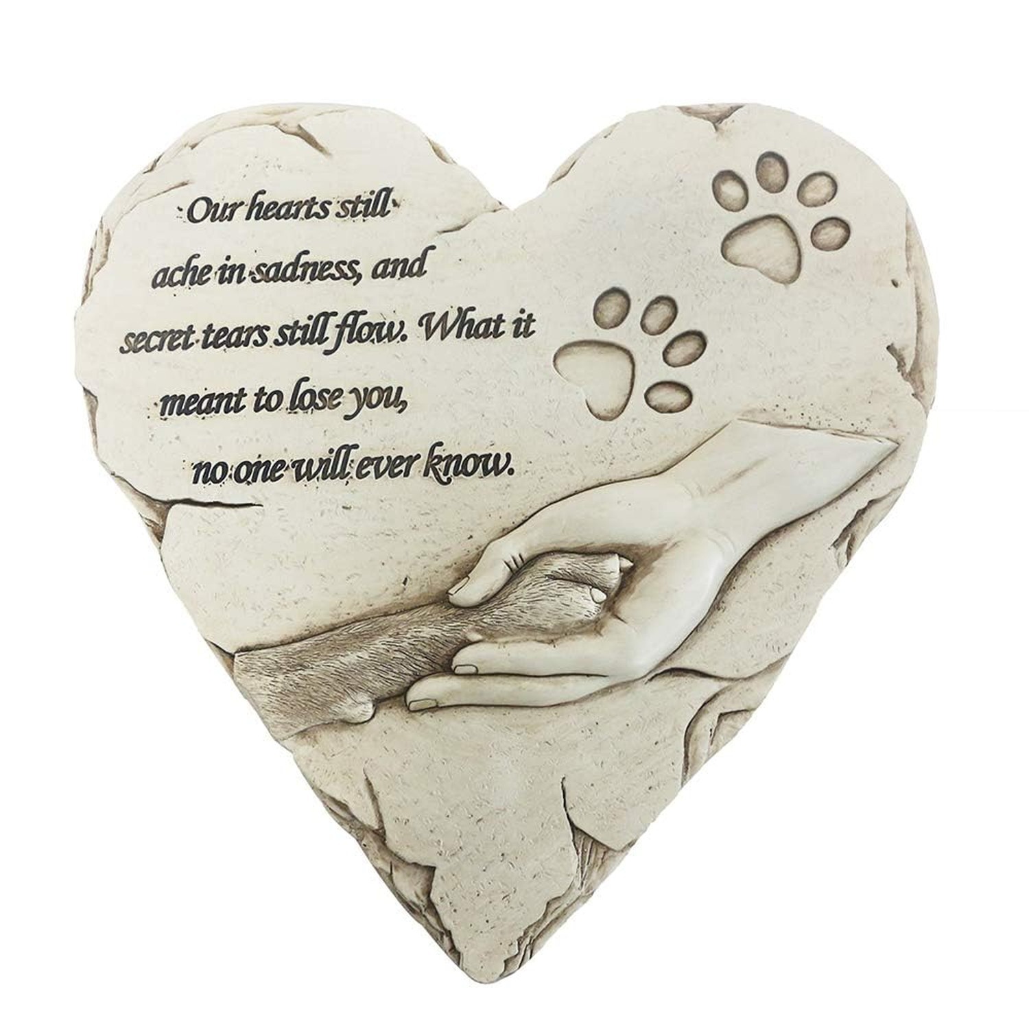 jinhuoba Dog Pet Memorial Stones, Heart-Shaped Loss of Pet Dog Grave Stone He…