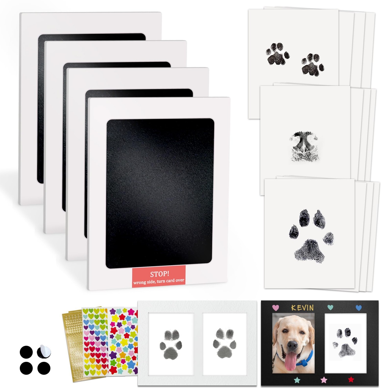 MYPAWLETS Inkless Pet Paw Print Kit,Clean Touch Ink Pad for Dog Paw Prints,Me…