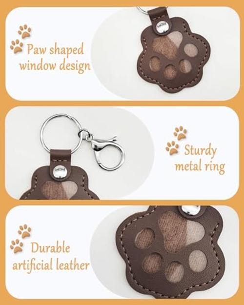 4 Pcs Pet Fur Keepsake Cat Dog Hair – Dark Brown, White, Red, Pink