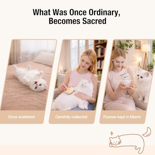 Cat Hair Keepsake Keychain, Pet Fur & Ashes Storage Pendant, Transparent Basic