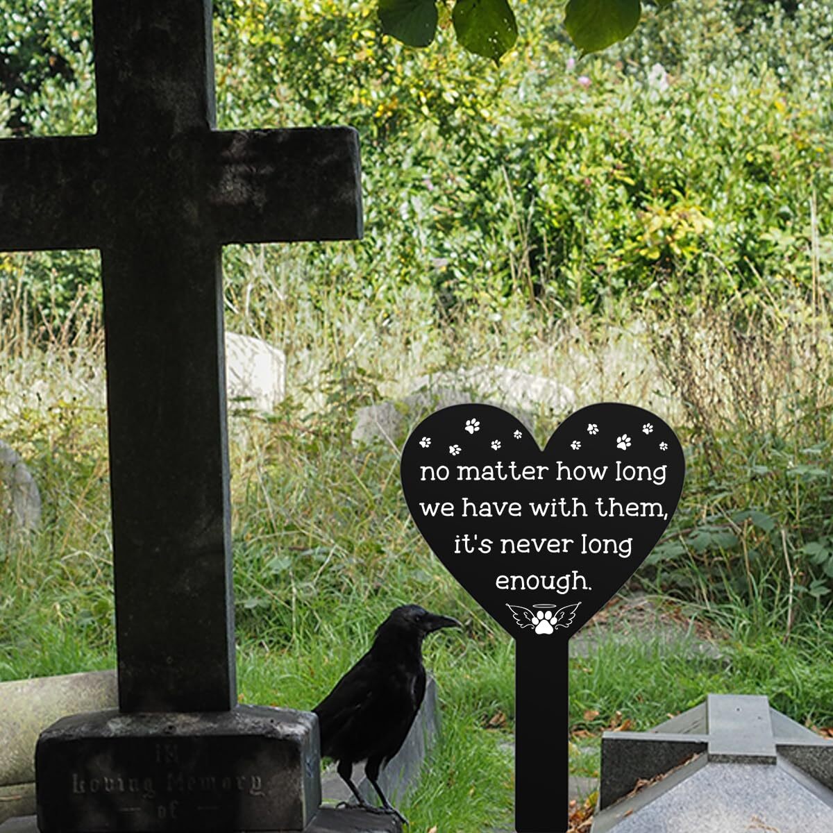 Pet Memorial Plaque Stake for Cemetery Acrylic Sympathy Grave Decor for Dog