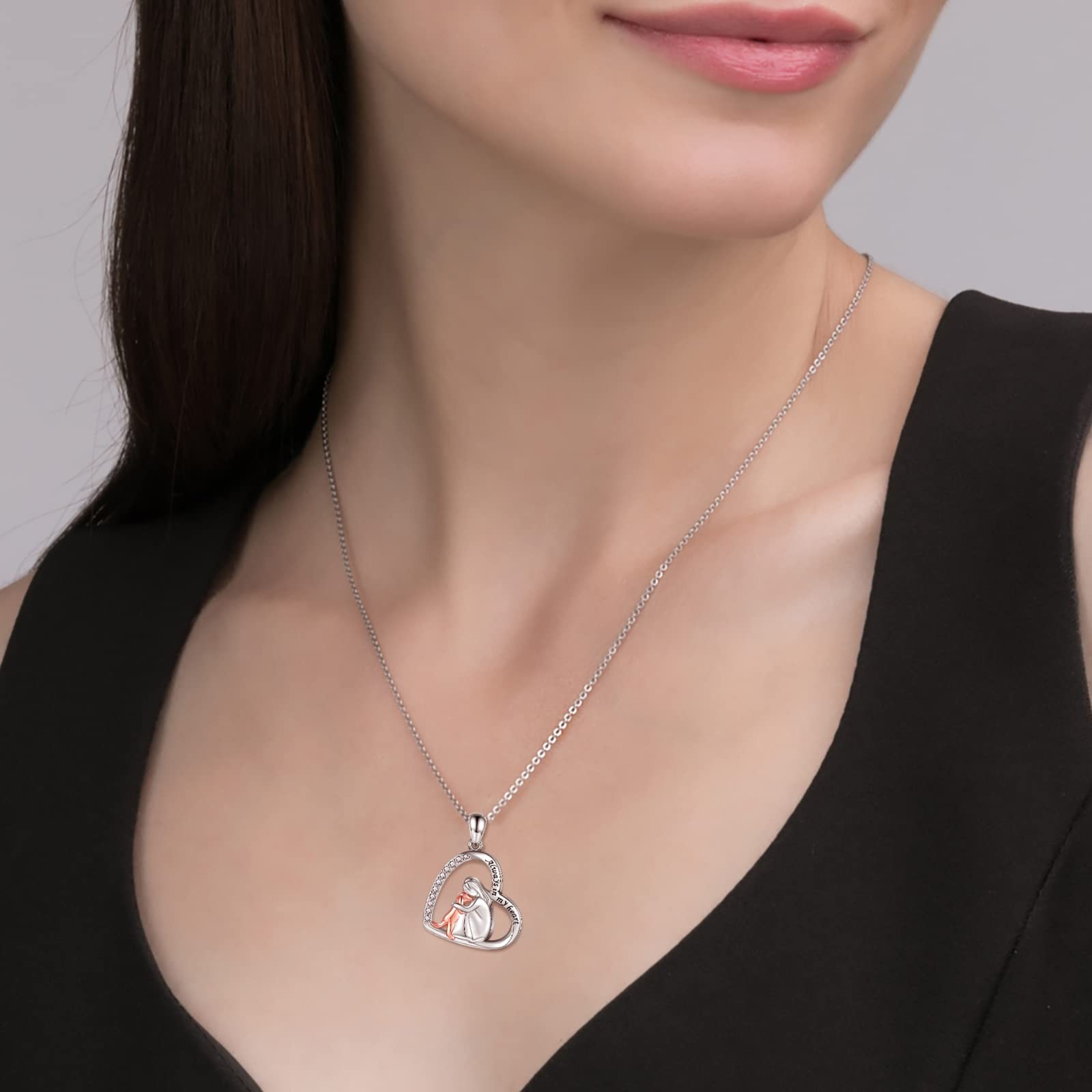 Apotie Sterling Silver Dog Urn Necklace For Pet Ashes – S925 Pet Fur Cremation
