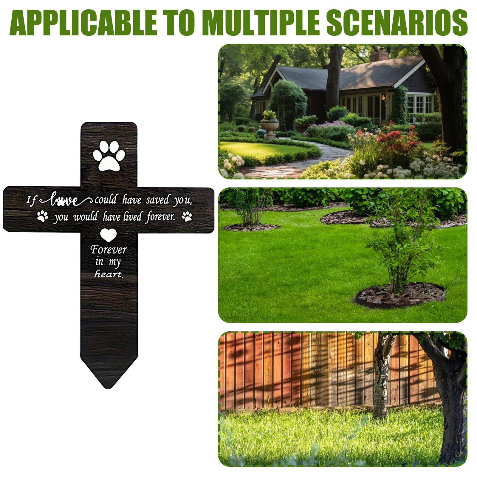 Pet Memorial Graves Markers Dog Cemetery Garden Memorial Stake Grave Decor Cross