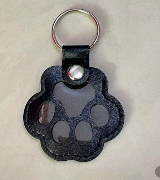 New Black Paw Furry Pet Hair Collection Storage Key Chain Dog Cat Bunny Memorial