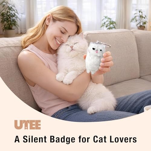 Cat Hair Keepsake Keychain, Pet Fur & Ashes Storage Pendant, Transparent Basic