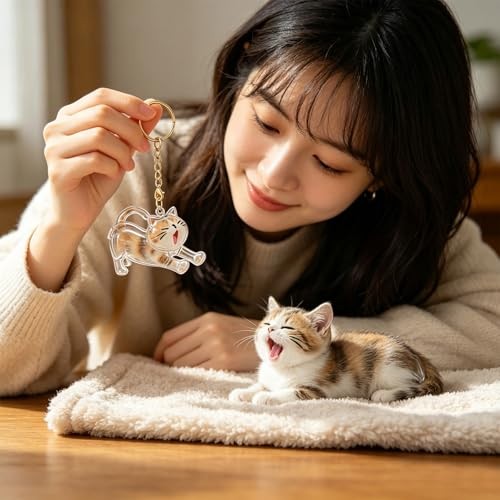 8 Pieces Pet Hair Keychain Cat Hair Keepsake Bottles Memorial Keychain White B